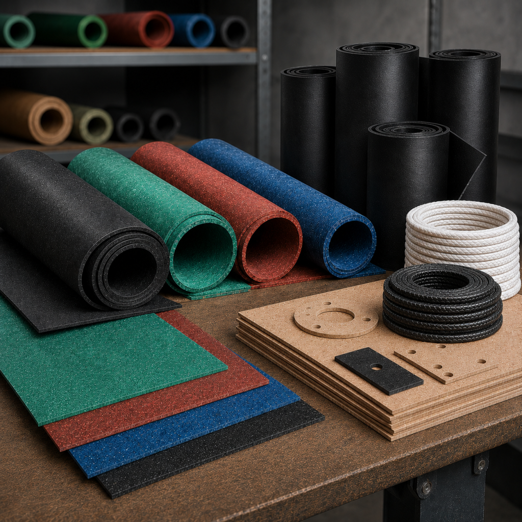 Venta de planchas para empaquetaduras Planchas de jebe, empaquetaduras industriales y materiales libres de asbesto